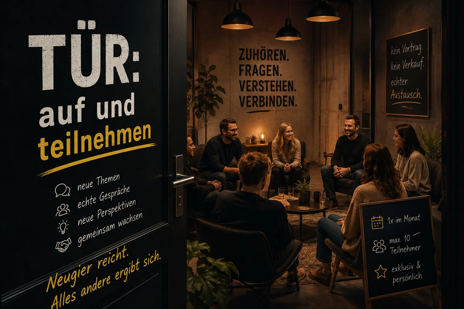 Tür auf und teilnehmen - offene Gesprächsrunde in Dresden